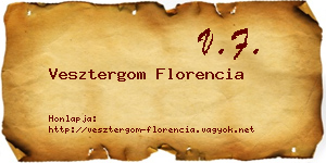 Vesztergom Florencia névjegykártya